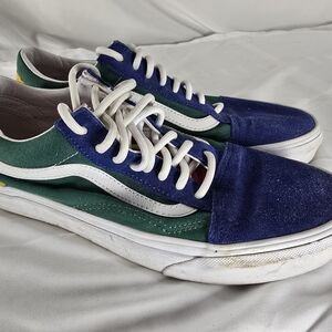 Vans Low Top Sneakers in Blue, Green, White